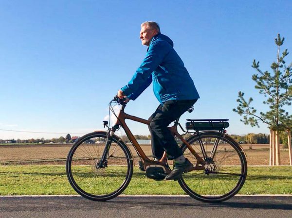 Fahrrad meiner Wahl Pedelec aus Bambus Klimatour Apfel